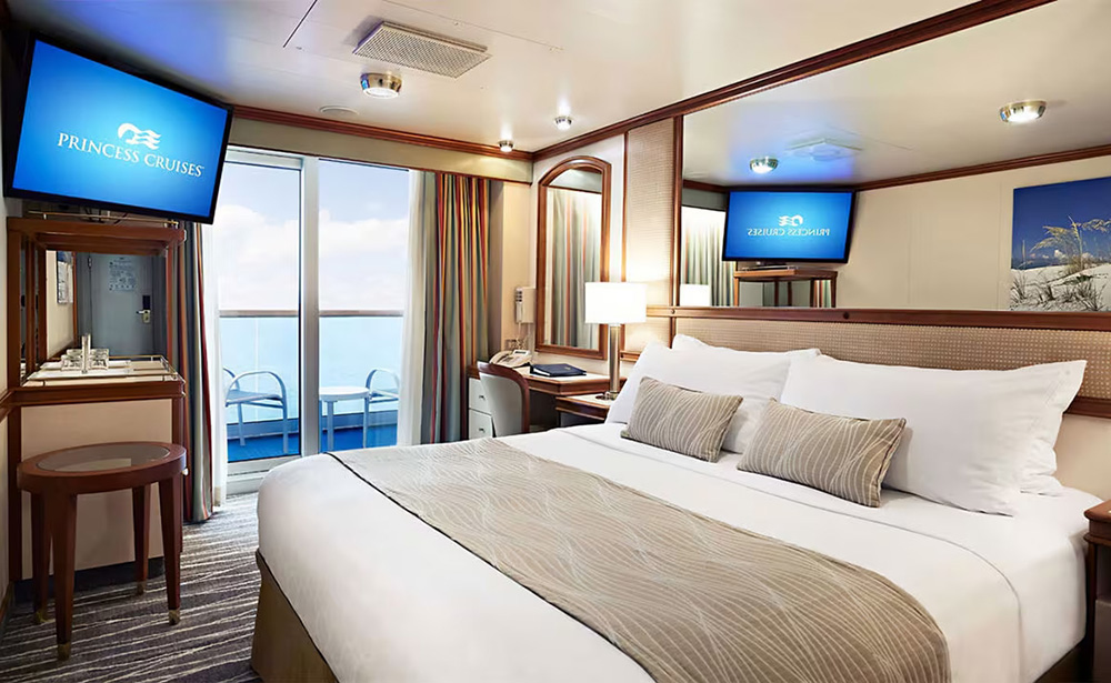 エメラルド・プリンセス 海側バルコニー