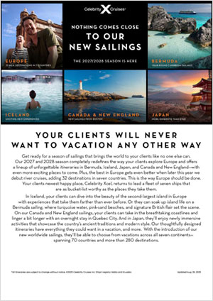 セレブリティクルーズ パンフレット